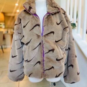 Nike Teddy Faux Fur Coat